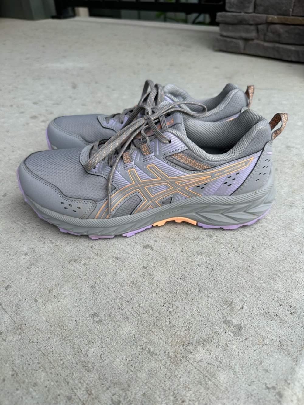 ASICS Women's Gel Venture 9 Grey Walking Shoes with Lavender Accents - Picture 5 of 11